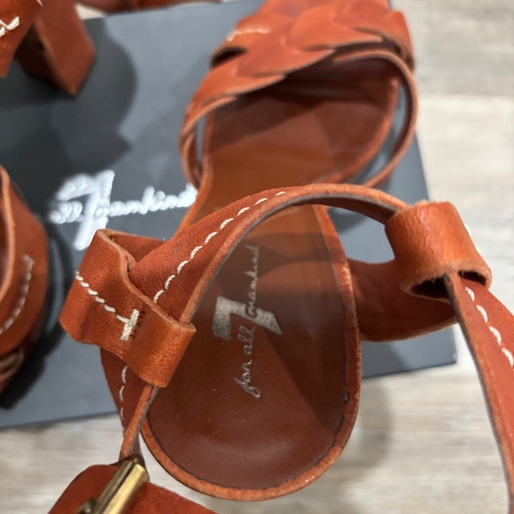 7 FOR ALL MANKIND NAOMI LEATHER PLATFORM SANDLE - Picture 12 of 15